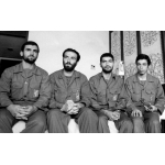 حسن شفیع‌زاده در کنار شهیدان باقری و طهرانی‌مقدم | منبع: خبرگزاری تسنیم