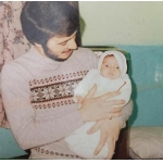 محمود کاوه و فرزندش | منبع: همشهری آنلاین