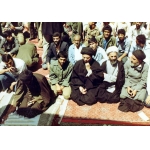 Hojjat al-Islam wal-Muslimeen Mehdi Shahabadi with Mohammad Baqir al-Hakim and Ayatollah Khamenei at Tehran Friday Prayers