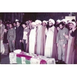 Ayatollah Mahdavi Kani Leading the Funeral Prayer for Martyr Shahabadi