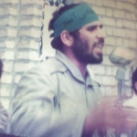 شهید صفر احدی در حال سخنرانی