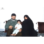 Ali Sayyad Shirazi with His Wife and Child