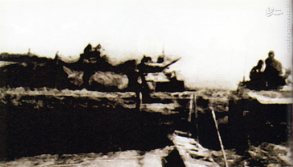 Enemy tanks crossing the Mard Bridge